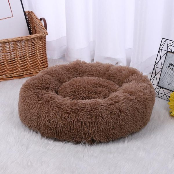 Cats |   Super Soft Long Plush Warm Pet Mat Cute Lightweight Kennel Cat Sleeping Basket Bed Round Fluffy Comfortable Touch Pet Products Cats Cats