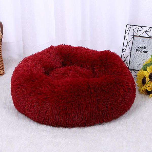 Cats |   Super Soft Long Plush Warm Pet Mat Cute Lightweight Kennel Cat Sleeping Basket Bed Round Fluffy Comfortable Touch Pet Products Cats Cats