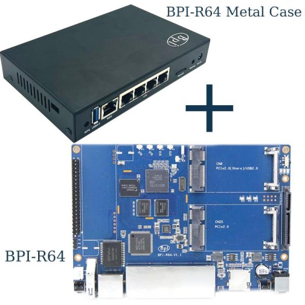 Diy Electronics |   Banana Pi Bpi-R64 Mediatek Mt7622 64 Bit Dual-Core Arm 1G Ddr3 8G Emmc Support 4G Module Bt5.0 Wifi Poe Sata Opensource Router Electronics Diy Electronics