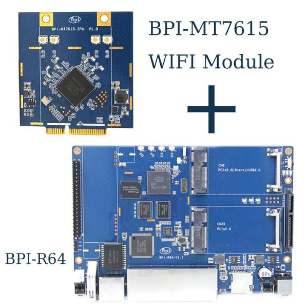 Diy Electronics |   Banana Pi Bpi-R64 Mediatek Mt7622 64 Bit Dual-Core Arm 1G Ddr3 8G Emmc Support 4G Module Bt5.0 Wifi Poe Sata Opensource Router Electronics Diy Electronics