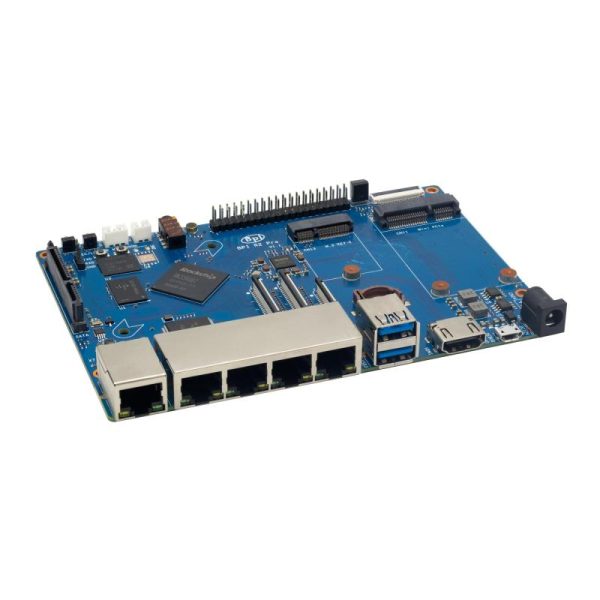 Diy Electronics |   Banana Pi Bpi-R64 Mediatek Mt7622 64 Bit Dual-Core Arm 1G Ddr3 8G Emmc Support 4G Module Bt5.0 Wifi Poe Sata Opensource Router Electronics Diy Electronics