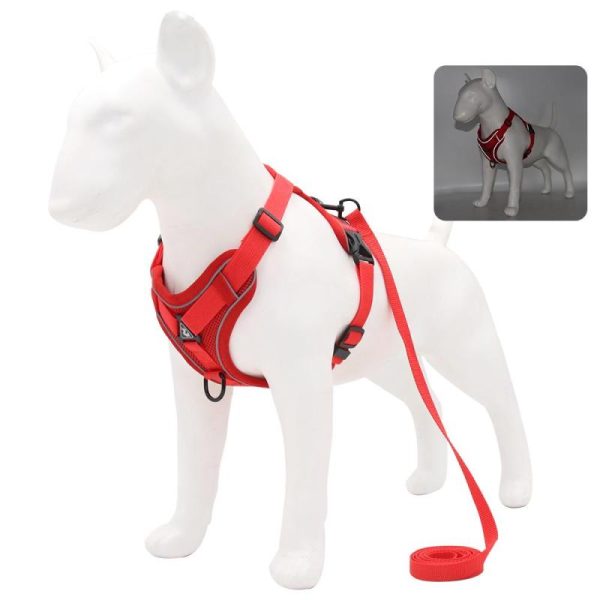 Dogs |   Dog Leash Vest Chest Strap Reflective Breathable Cat Leash Dog Leash Dogs Dogs