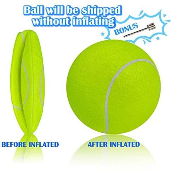 Dogs |   Giant 24cm  Dog Tennis Ball Large Pet Ball Toys Funny Outdoor Sports Dog Ball Gift Dog Toy Pet Toy Oversized Tennis Dogs Dogs