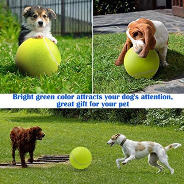 Dogs |   Giant 24cm  Dog Tennis Ball Large Pet Ball Toys Funny Outdoor Sports Dog Ball Gift Dog Toy Pet Toy Oversized Tennis Dogs Dogs