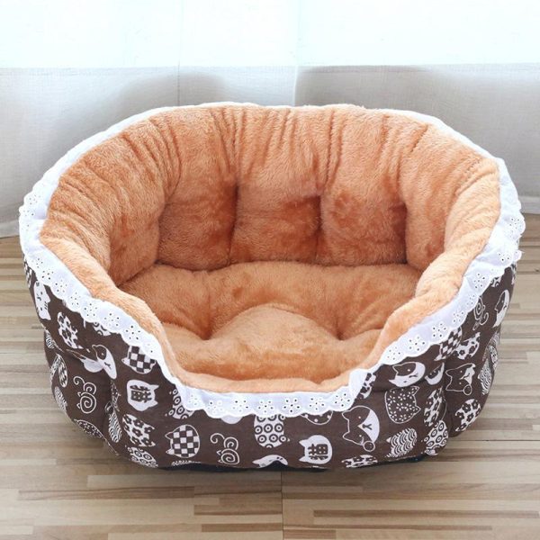 Dogs |   Heightened Pet Dog Bed For Dogs Cats Lace Winter Warm Pet Sleeping Nest Soft Plush Puppy Bed Dog Sofa Pet Supplies Dogs Dogs