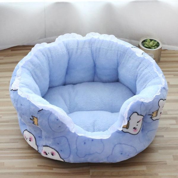 Dogs |   Heightened Pet Dog Bed For Dogs Cats Lace Winter Warm Pet Sleeping Nest Soft Plush Puppy Bed Dog Sofa Pet Supplies Dogs Dogs