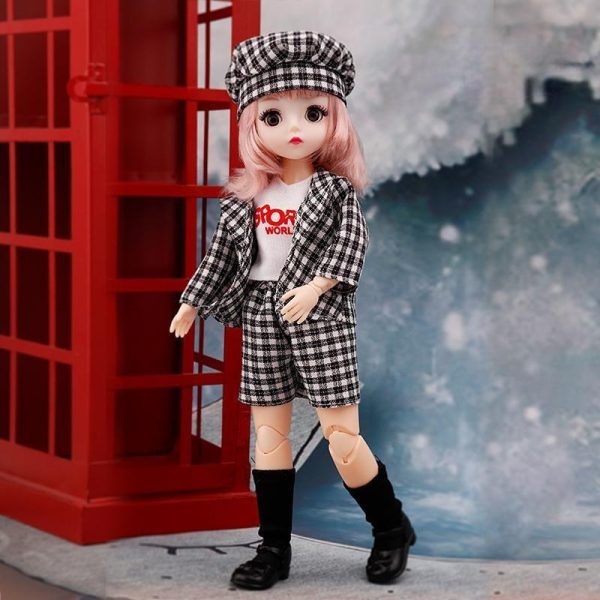 Dolls & Accessories |   30cm  Mini Movable 23Jointed Doll Girls Toy 3D Big Eyes Bjd Princess Full Outfits Dresses Collection Childrens Doll Gift Dolls & Accessories Dolls & Accessories