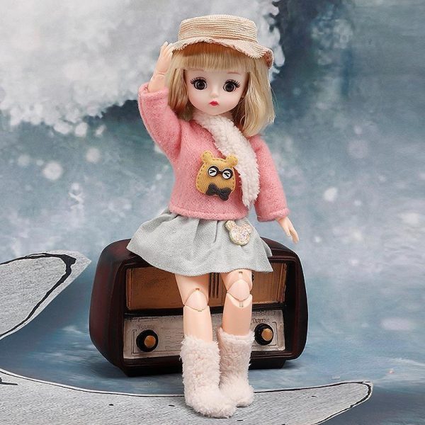 Dolls & Accessories |   30cm  Mini Movable 23Jointed Doll Girls Toy 3D Big Eyes Bjd Princess Full Outfits Dresses Collection Childrens Doll Gift Dolls & Accessories Dolls & Accessories