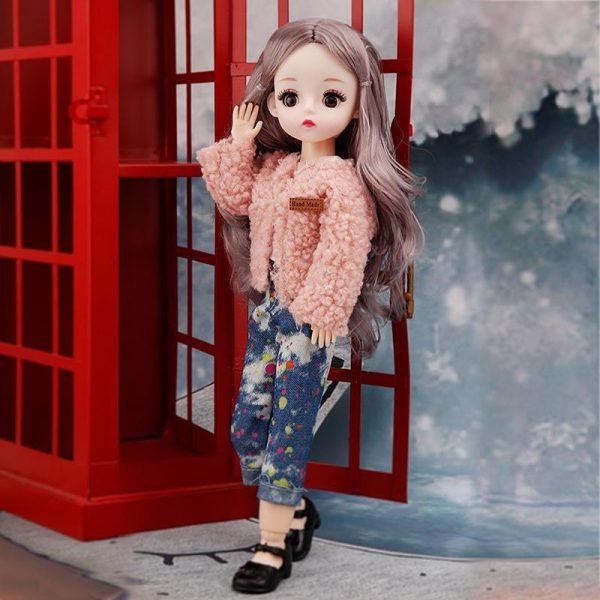 Dolls & Accessories |   30cm  Mini Movable 23Jointed Doll Girls Toy 3D Big Eyes Bjd Princess Full Outfits Dresses Collection Childrens Doll Gift Dolls & Accessories Dolls & Accessories