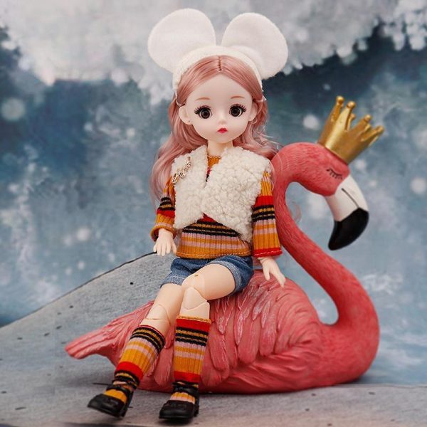 Dolls & Accessories |   30cm  Mini Movable 23Jointed Doll Girls Toy 3D Big Eyes Bjd Princess Full Outfits Dresses Collection Childrens Doll Gift Dolls & Accessories Dolls & Accessories