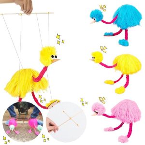 Dolls & Accessories |   (Happyboy)Ostrich-Marionette Animal Hand Puppets For Kids Bird String Puppet Parent Child Interactive Educational Toys Dolls & Accessories Dolls & Accessories