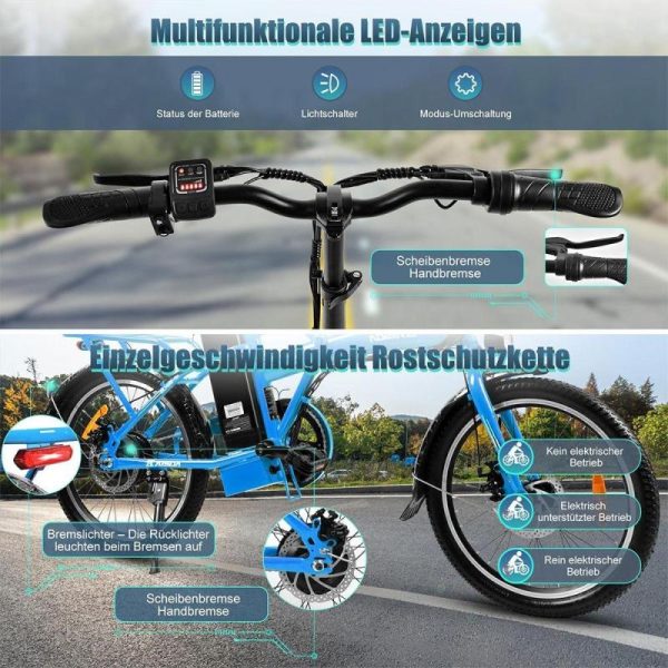 E-Bikes & E-Scooters |   Kaisda K7S Electric Bike 20X1.95 Inch Tire 36V 350W Motor 25-28Km/H Max Speed 12.5Ah Battery 45-75Km Range 120Kgload E-Bikes & E-Scooters E-Bikes & E-Scooters