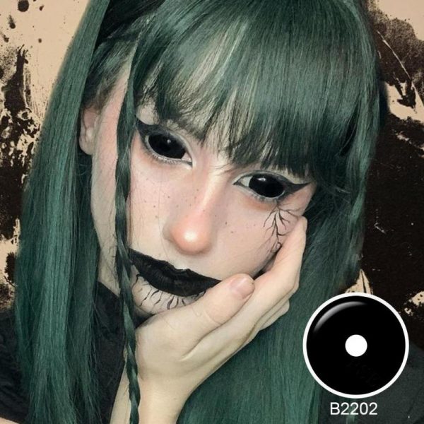 Eye Care Products |   22Mm Black Sclera Lenses Halloween Contact Lenses For Eyes Cosplay Contacts Demon Full Eye Contacts For Masquerade Party Eye Care Products Eye Care Products