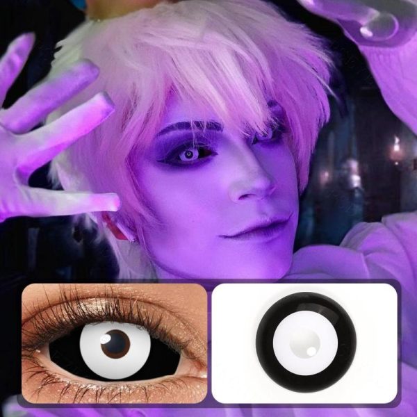 Eye Care Products |   22Mm Red And Black Sclera Contacts Vampire Halloween Contact Lenses Scary Cosplay Eye Contacts Full Eye Eye Care Products