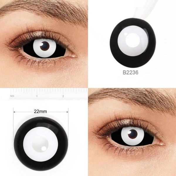 Eye Care Products |   22Mm Red And Black Sclera Contacts Vampire Halloween Contact Lenses Scary Cosplay Eye Contacts Full Eye Eye Care Products