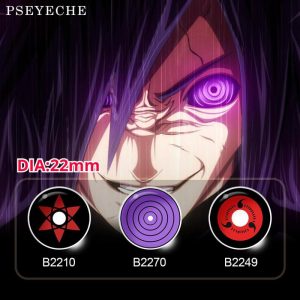 Eye Care Products |   22Mm Sharingan Sclera Lenses Three Magatama Halloween Contact Lenses   Anime Cosplay Eye Contacts Sasuke Mangekyou Rinnegan Eye Contacts Eye Care Products Eye Care Products