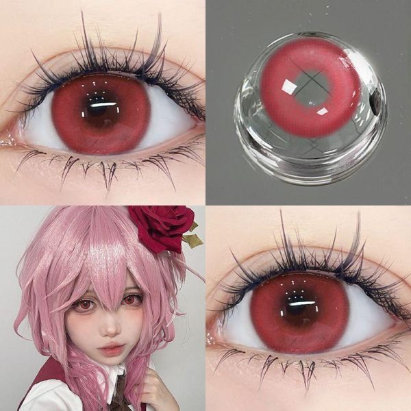 Eye Care Products |   Halloween Red Contact Lenses With Grade 14.5Mm Comic Eyes Vampire Red Eyes Cosplay Use Halloween Little Witch Costume Eyes Yearly Use Eye Care Products Eye Care Products