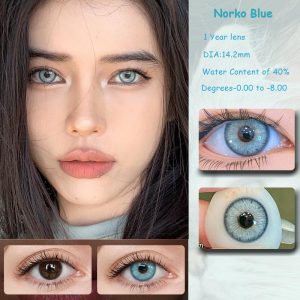 Eye Care Products |   Mill Creek Color Contact Len Blue Green 14.2Mm Beauty Grade Lens 2Pcs Annual Use Of Soft Female Eye Makeup Eye Care Products Eye Care Products