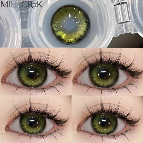 Eye Care Products |   Mill Creek Green Contact Lens With Grade Midnight Forest 14.2Mm Natural Yearly Use 0~-8.00 Degree Halloween Witch Cosplay Contact Lens Eye Care Products Eye Care Products