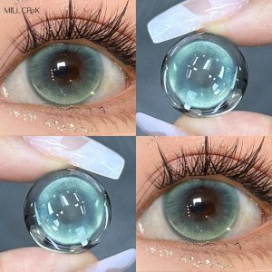 Eye Care Products |   Mill Creek Green Contact Lenses 14.5Mm Glass Bead Chasing Cat Eye 1 Year Use Cosplay Halloween Eye Cosmetic Contact Lenses Eye Care Products Eye Care Products