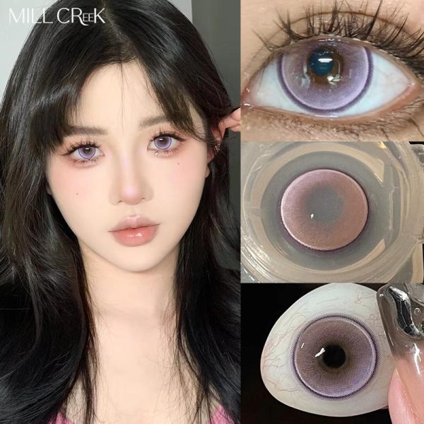 Eye Care Products |   Mill Creek Ice Blue Contact Lenses With Grades 14.2Mm Small Diameter Fine Circle Round Contact Lenses Cosplay Blue Contact Lenses 1 Year Use Genuine Eye Care Products Eye Care Products