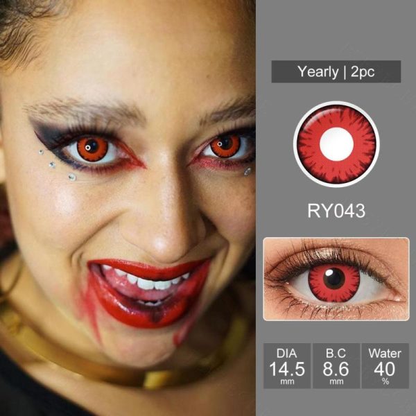 Eye Care Products |   Pseyeche Twilight Cosplay Contact Lenses  Demon Halloween Vampire Contact Lenses Red Lenses For Eyes Beauty Pupils Crazy Lenses Eye Care Products Eye Care Products