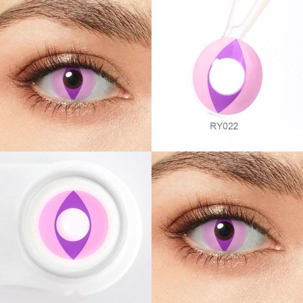 Eye Care Products |   Pseyeche White Cat Eye Cosplay Contact Lenses Brown Leopard Print Cat Eye Contacts Halloween Contact Lenses Anime Accessories Eye Care Products Eye Care Products