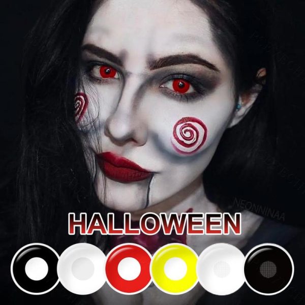 Eye Care Products |   Pseyeche White Out Halloween Contact Lenses Solid Color Contacts Black Blind Contact Lens Cosplay Contact Lenses Mesh Crazy Lenses Eye Care Products Eye Care Products