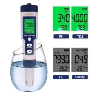 Fish & Aquatic Pets |   5 In 1 Digital Ph Tds Ec Meter Salinity Temperature Tester Conductivity Water Filter Purity Pen With Backlight Fish & Aquatic Pets Fish & Aquatic Pets