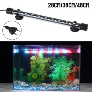 Fish & Aquatic Pets |   Fish Tank Light Bar Waterproof 28/38/48cm  Ac 90~260V Aquarium Submersible Lamp Decorative Lighting Aquatic Air Bubble Lights Underwater Rgb Eu Plug Fish & Aquatic Pets Fish & Aquatic Pets