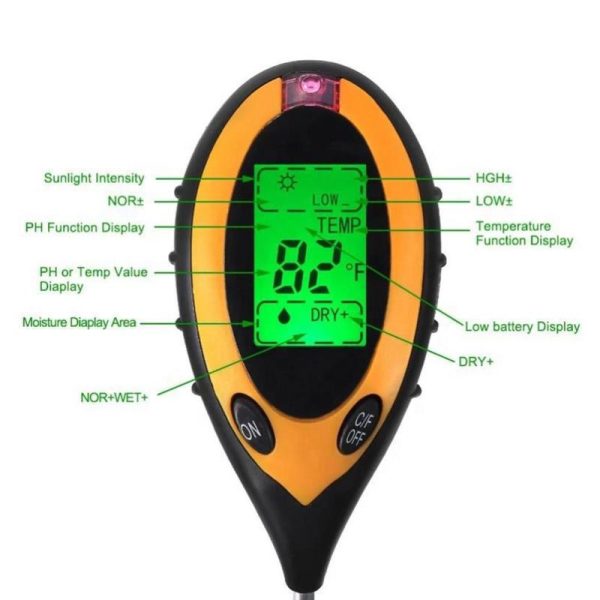 Fish & Aquatic Pets |   High Precision Plants Soil Survey Instrument Light / Tempreture / Humidity / Ph 4-In-1 Soil Fish & Aquatic Pets Fish & Aquatic Pets