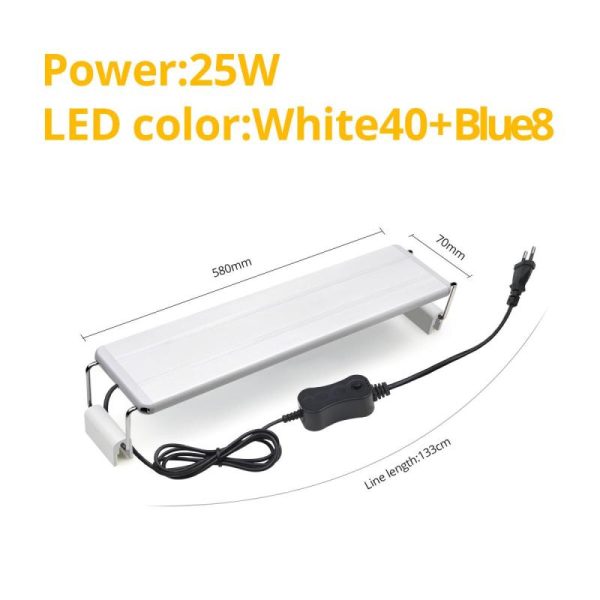 Fish & Aquatic Pets |   Led Aquarium Light Clip-On Fish Tank Light Aquatic Plants Grow Light 10W/15W/20W/25W Aquatic Freshwater Waterproof Lamp Eu Plug Fish & Aquatic Pets Fish & Aquatic Pets