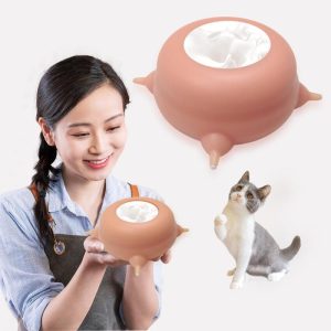 For Farm Animals |   200Ml Kitten Milk Feeder Bionic Silicone Cat Drinker Puppy Bottle Feeder 4 Teats Multiple Kittens Breastfeeding Bubble Milk Bowl For Farm Animals For Farm Animals