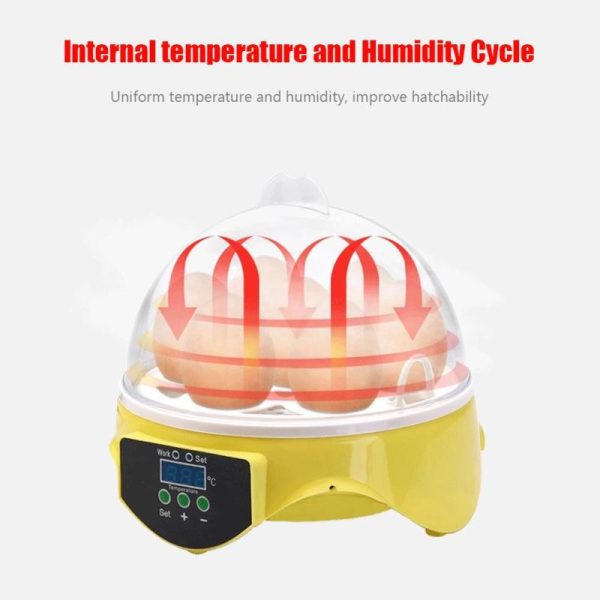 For Farm Animals |   7 Eggs Chicken Bird Incubator Eggs Hatching Machine Automatic Intelligent Temperature Control Quail Parrot Brooder Farm Supplies Birds Animals & Insects