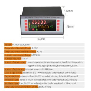 For Farm Animals |   Led Color Screen Automatic Incubator Controller Egg Incubator Controller Machine Poultry Egg For Farm Animals For Farm Animals