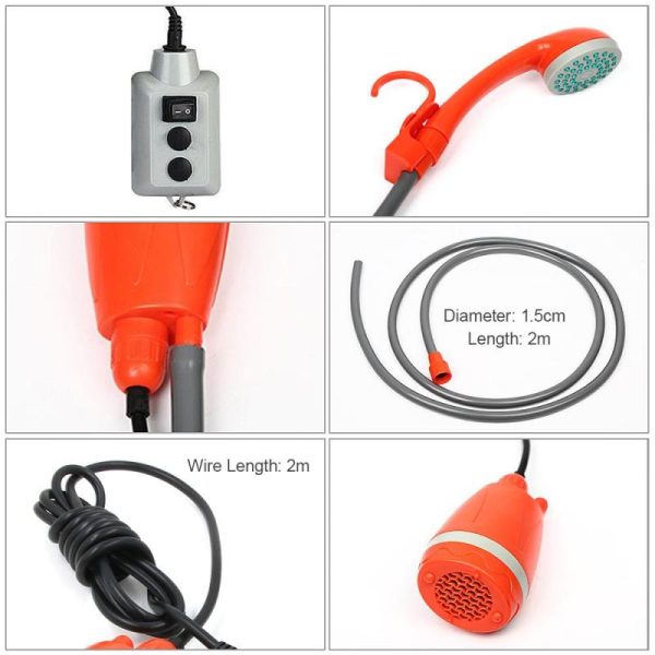 Garden Equipment |   Portable Camping Shower Outdoor Camping Shower Pump Rechargeable Shower Head For Camping Hiking Traveling Garden Equipment