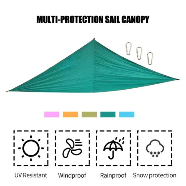 Garden Sets |   10Ft Rain Fly Uv Resistant Sun Shade Sail Canopy Waterproof Heavy Duty Triangle 210T Polyester Garden Sets Garden Sets