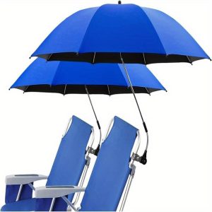 Garden Sets |   1Pc Beach Umbrella With Universal Clamp,Upf 50+ 360°Adjustable Beach Shade Umbrella,Portable Outdoor Umbrella Garden Sets Garden Sets