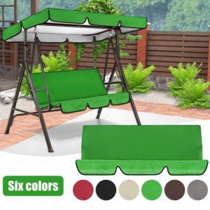 Garden Sets |   Patio Swing Cushion Cover Waterproof Easy To Install Foldable Protect Your Outdoor Swing Chair 3 Seater Replacement Seat Cover Garden Sets Garden Sets