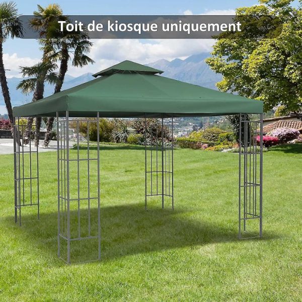 Garden Sets |   Replacement Canvas For Gazebo Tent 3 X 3 M Dark Green Garden Sets Garden Sets