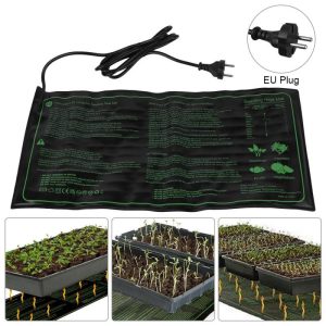 Garden Structures |   50X25cm  Waterproof Garden Supplies 220V Eu Plug Seedling Heating Mat Greenhouse Plant Seed Germination Propagation Clone Starter Pad Garden Structures Garden Structures