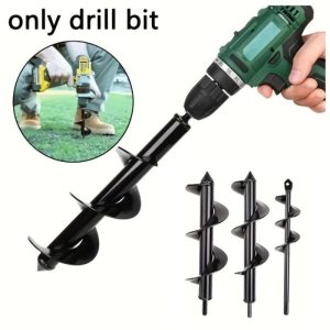 Gardening Tools |   Auger Bit Sets For Planting, Garden Auger Drill, Flower Bulb Quick Planter, Auger Umbrella Or Post Hole Digger Gardening Tools Gardening Tools