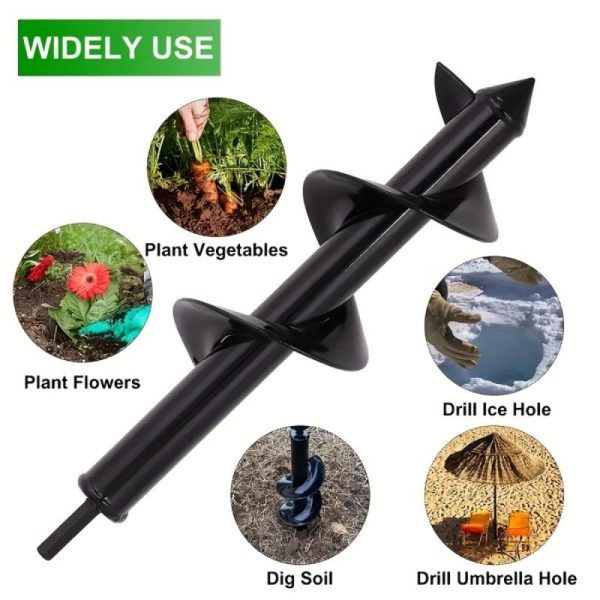 Gardening Tools |   Auger Bit Sets For Planting, Garden Auger Drill, Flower Bulb Quick Planter, Auger Umbrella Or Post Hole Digger Gardening Tools Gardening Tools