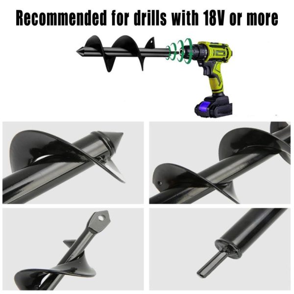 Gardening Tools |   Auger Bit Sets For Planting, Garden Auger Drill, Flower Bulb Quick Planter, Auger Umbrella Or Post Hole Digger Gardening Tools Gardening Tools