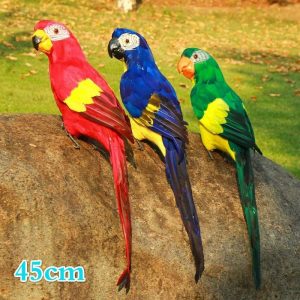 Green & Landscaping |   45cm  Simulation Parrot Handmade Foam Feather Macaw Lawn Figurine Ornament Fake Animal Bird Garden Pr Green & Landscaping Green & Landscaping