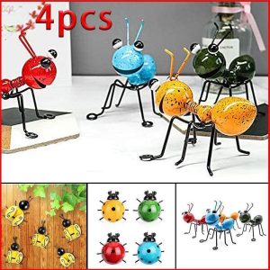 Green & Landscaping |   4Pcs Metal Ladybugs/Ant/Bee Wall Decor Sculpture Art Hanging For Home Garden Indoor Lawn Yard Cute Cartoon Hanging Pendan Indoor Outdoor Green & Landscaping Green & Landscaping