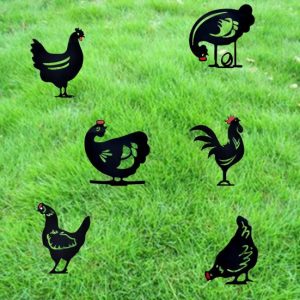 Green & Landscaping |   Garden Stake Black Chicken Shape Strong Construction Acrylic Garden Decorative Stake For Yard Green & Landscaping Green & Landscaping