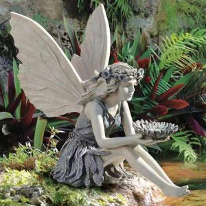 Green & Landscaping |   Home Flower Fairy Bird Feeder Angel Girl Little Angel Statue Outdoor Yard Decoration Ornament Green & Landscaping Green & Landscaping