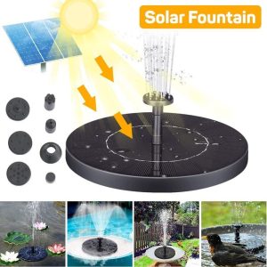 Green & Landscaping |   Outdoor Solar Power Water Fountain Pump Energy-Saving Plants Watering Kit Floating Panel Pool For Bird Bath, Garden, Yard, Small Pool Pond Decoration Green & Landscaping Green & Landscaping