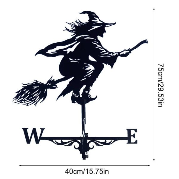 Green & Landscaping |   Weathercock Weathercock Wind Direction Indicator,Witch Shape Green & Landscaping Green & Landscaping